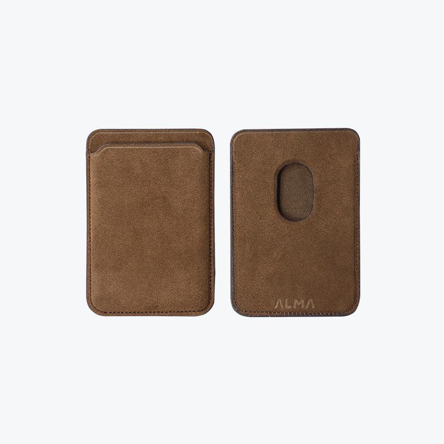 Alcantara MagSafe Phone Cardholder (Brown)