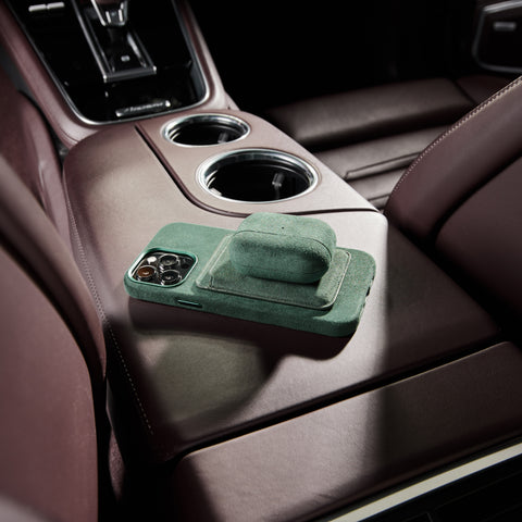 Alcantara Full-Wrap iPhone Case (Forest Green)