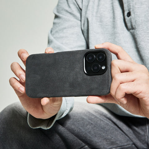 Alcantara Full-Wrap iPhone Case (Black)