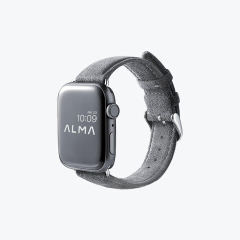Alcantara Apple Watch Buckle Bands (Gray) - ALMA
