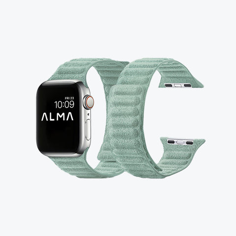 Alcantara Apple Watch Magnetic Bands (Mint) - ALMA