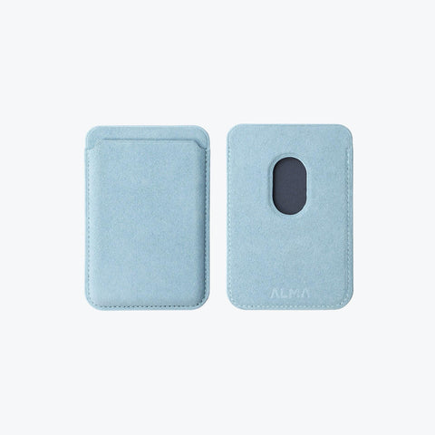 Alcantara MagSafe Phone Cardholder (Baby Blue) - ALMA
