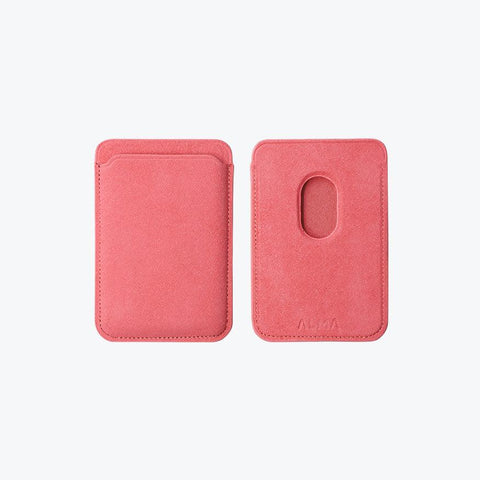 Alcantara MagSafe Phone Cardholder (Pink) - ALMA