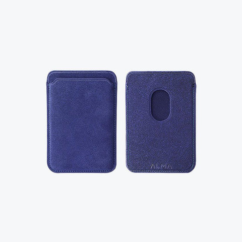 Alcantara MagSafe Phone Cardholder (Violet Blue) - ALMA
