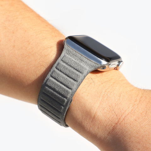 Alcantara Apple Watch Magnetic Bands Version 2 (Gray)