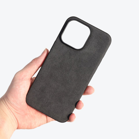 Alcantara Back-Wrap iPhone Case (Black)