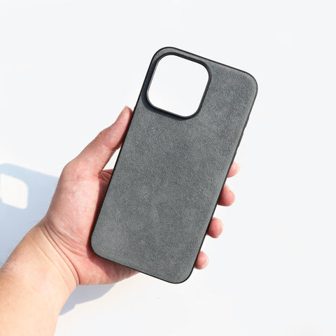 Alcantara Back-Wrap iPhone Case (Gray)