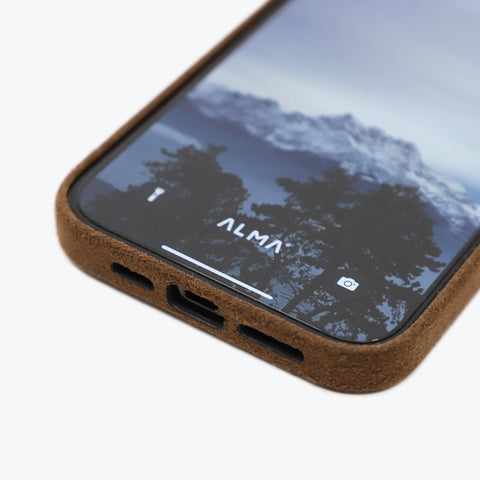 Alcantara iPhone Case (Brown) - ALMA