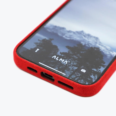 Alcantara iPhone Case (Red) - ALMA